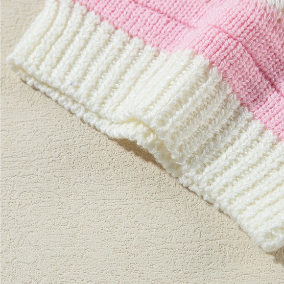 Brown Stripe Color Block Hollow Out Crochet Half Sleeve Sweater Bohemian Blouse - Picture 8 of 11